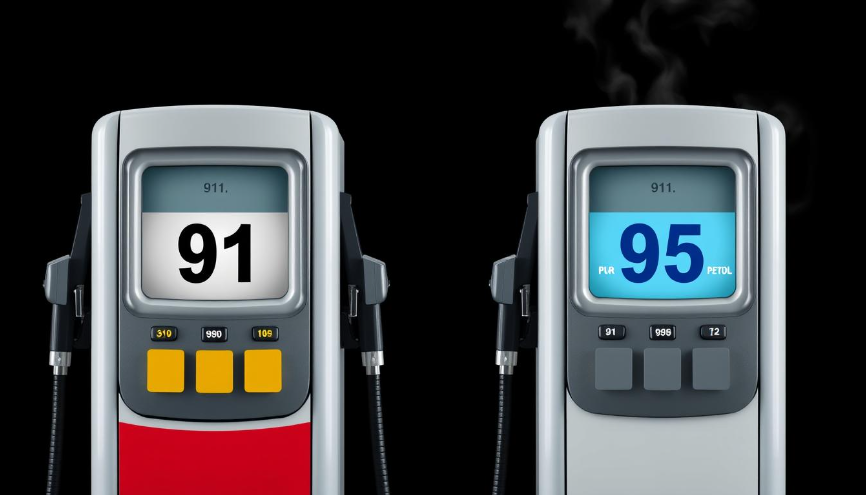 difference between 91 and 95 petrol